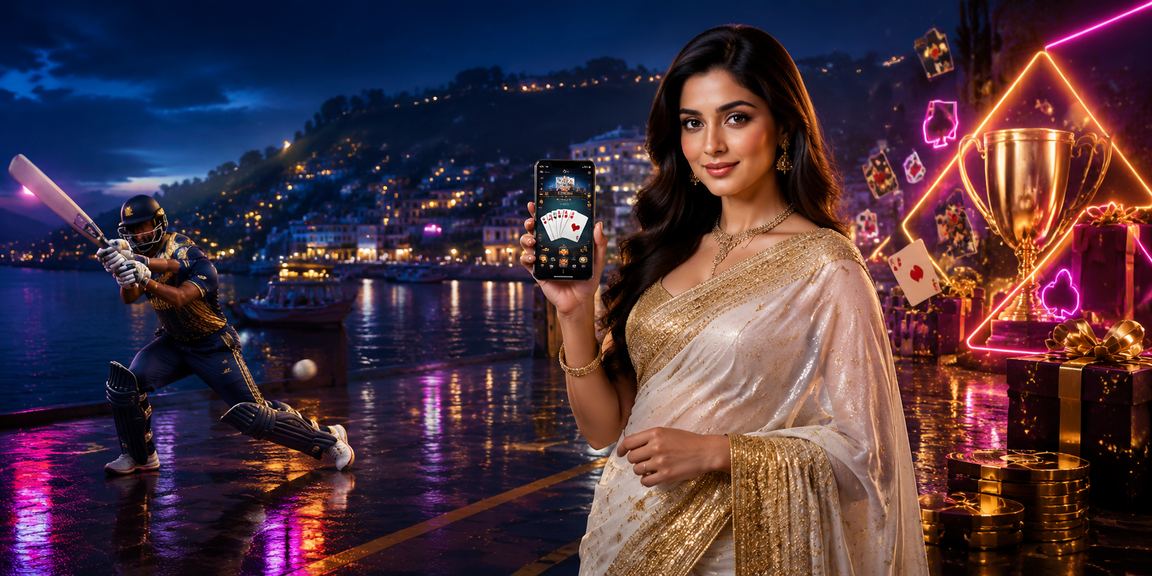 রাঙামাটিতে শাড়ি পরা একজন মহিলা মোবাইলে লটারি খেলছেন